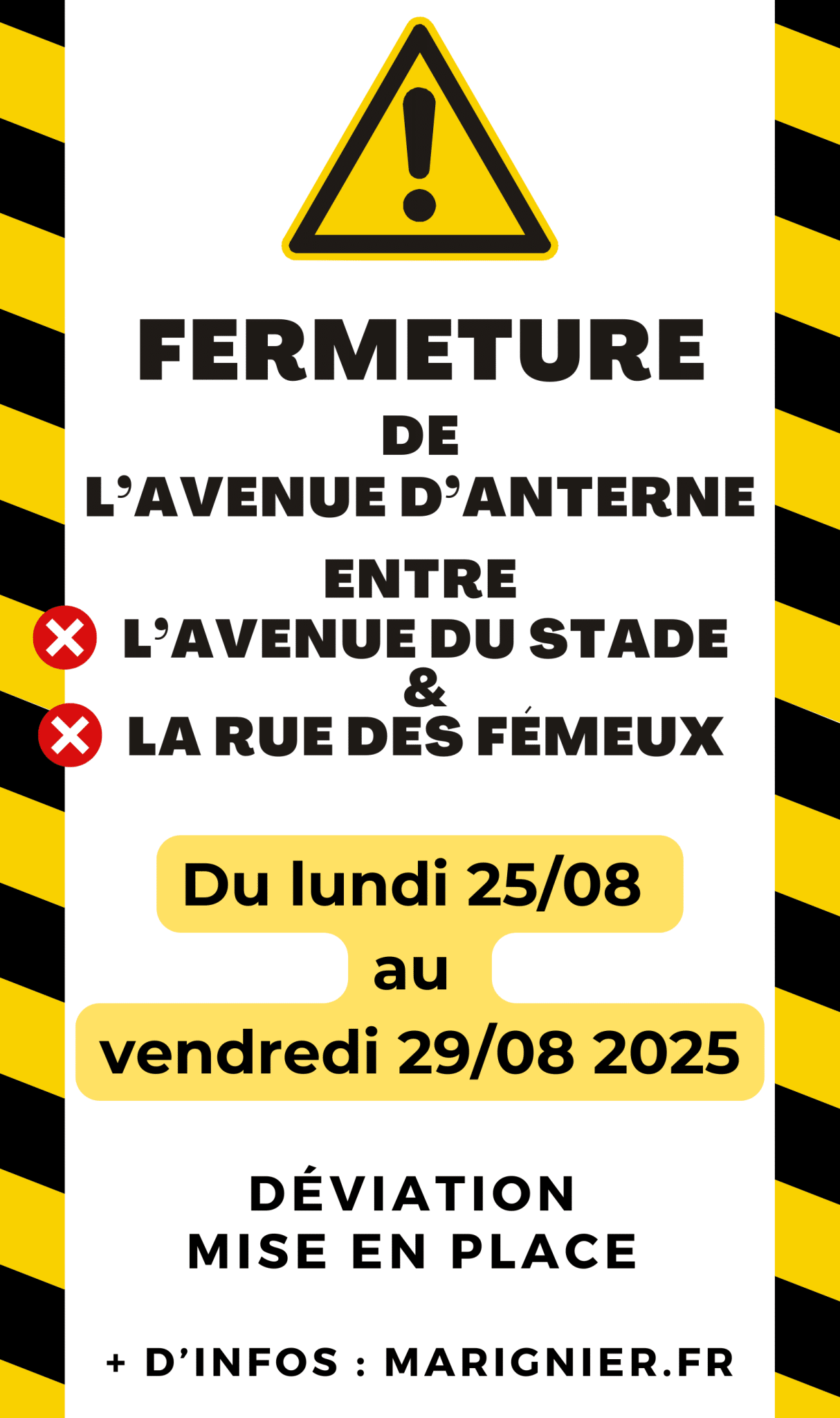 Avenue d'anterne travaux août 2025